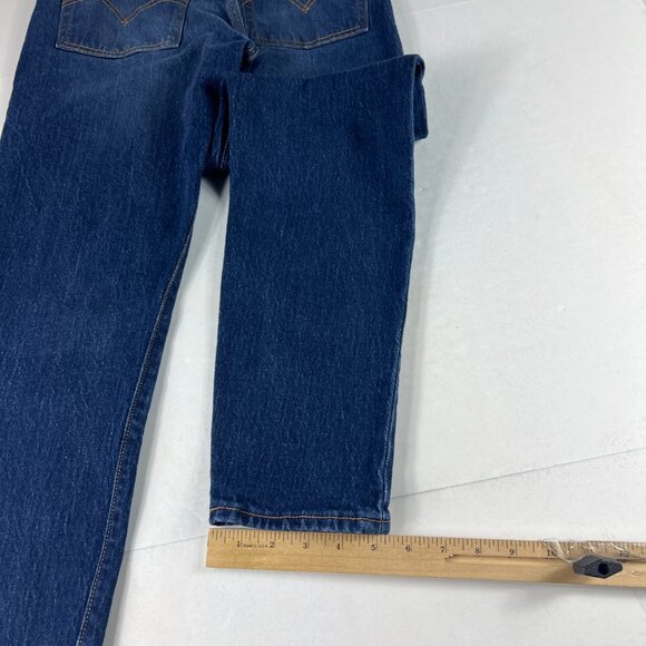Levi's Jean Women 28x27* Big E Wedgie Skinny Crop Dark Blue Stretch Denim Tag 27 - Picture 11 of 16